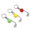 Sleutelhangers 1pc Creatieve Golfbal Hanger Sleutelhanger Mini Metalen Sleutelhanger Tas Decoratie Sportliefhebbers Club Verjaardag Oudere Geschenken