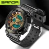 Nowa marka Sanda Fashion Watch Digital Watch Led Digital Watch G Outdoor Waterproof Waterproof Military Sports Watch Endojes Hombr263I