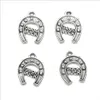 Lot 100 pièces bonne chance fer à cheval Antique argent breloques pendentifs pour la fabrication de bijoux Bracelet collier boucles d'oreilles 14 17mm DH08493457