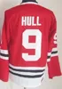 Mężczyźni retro hokej 30 Ed Belfour Jerseys 19 Jonathan Toews 3 Pierre Pilote 9 Bobby Hull 8 Bill Mosienko 1 Glenn Hall Vintage Classic Hafd i Soszcie