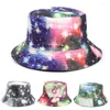 BERETS 2023 Four Seasons Cotton Star Print Bucket Hat Fisherman Autdoor Travel Sun Cap Men for Men and Women 335