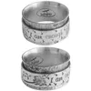 Vintage Silver Color Engraved Dandelion Wide Ring Lettering I am Enough Inspiration Rings for Men Women Punk Party Jewelry Z15812542