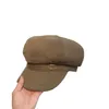 Chapéu de sol de outono e inverno para homens e mulheres Gorro de grife Stingy Brim Newsboy Hats