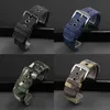 Watch Bands PEIYI Canvas Nylon Watchband 18mm 20mm 22mm 24mm Black Blue Strap Pin Buckle For Men's Sport Accessories170w