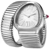 Классические женские деловые часы Змея, серебристо-белый браслет с бриллиантами, безель в Риме, японские кварцевые спортивные часы из нержавеющей стали Sapphire172u