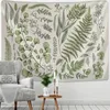 Tapissries Floral och Green Plants Tapestry Wall Hanging Fern Leaves Boho Nature Landscape Eesthetic Room Home Decor 230928