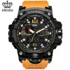 Smael Brand Luxury Military Sports Watches Men Quartz Analog LED Digital Watch Man防水時計デュアルディスプレイ腕時計X062219C