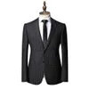Męskie garnitury Blazers Zisiz 2pcs Mężczyzna Suite klasyczny marka Blazer Business Casual Men Coat Toast Ubranie w paski jesienią wi271x