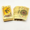 Outdoor Games Activities Terrific Gold Plastic Tarot Cards Marvellous Predictive Divination Board Games Waterproof Astrology Deck With Booklet 230928