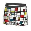 Boxer Mondrian inspiré pour homme, sous-vêtements De Stijl, très respirant, qualité supérieure, idée cadeau