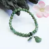 Charm Armband Natural Jadeite Oil Green Armband Premium Kvalitet Buddha och Tassel Casual Bangle unik personlighet Perfekt smyckespresent