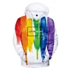 Kurtki mężczyzn ręka i bluza z kapturem LGBT 3D geja Love Rainbow Flag Pullover Boys Onyterwear 2023 231005