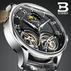 Double Suisse Montres Binger Original Montre Automatique Pour Hommes À Vent Automatique Mode Hommes Montre-Bracelet Mécanique En Cuir Y1905150208T