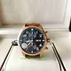 ZF Factory Mens Watch Super Quality 46mm Pilot's IW377714 Chronograph Workin 18k Rose Gold Relógios CAL.79320 Movimento Mecânico Automático Masculino Relógios de Pulso