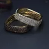 Küme halkaları kişilik parmak yüzüğü tam zirkon kare kadınlar için güzel parti düğün mücevher hediyesi parlaklık kristal anillo jz487