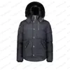 Down jacket men's fur collar parka winter waterproof white duck coat cloak fashion men and women couples moose casual version to keep warm