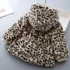 Coat Baby Girls Jacket Autumn Winter Warm Leopard Faux Fur For Christmas Princess Outwear Fashion Plush Children Clothing 231008