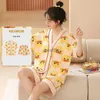 Femmes sommeil salon été dessin animé vêtements de nuit Kawaii filles jeunes femmes pyjama ensembles Pyjamas Femme vêtements de nuit dames vêtements de détente Pijama Mujer HomewearL231005