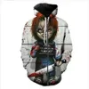 Nieuwe Mannen Dames Horror Movie Chucky 3D Print Casual Mode Rits Hoodies Joggingbroek Hip Hop Trainingspakken Hoodie Broek ET09285L