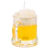 Verres à vin à bière Cadeaux pour hommes mignons en verre transparent midi décor petite tasse en vrac bougies parfumées