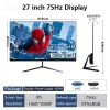 24/27inch Bilgisayar Kavisli Monitör PC 75Hz 100Hz Masaüstü LCD Ekran FHD VA Panel 2ms Oyun Ekran Desteği Serbest Senkron