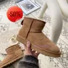 Tazz Pantofole Australia Stivali Designer Donna Tasman Snow Inverno Stivali di pelle di pecora Piattaforma Pantofola in pelliccia Donna Classico Ultra Mini Stivaletti alla caviglia in lana scamosciata Taglia US 4h3