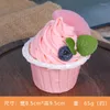 Decorative Flowers Artificial Fake PU Cake Cup Model Ice Cream Display Pography Props Crafts Home Decoration