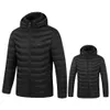 Herren-Daunenparkas, 9 Bereiche, beheizte Jacken, elektrische Thermojacke mit 3 Temperatureinstellungen, warmer Wintermantel für Männer und Frauen, 231005