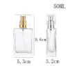 groothandel 30 ml 50 ml lege glazen parfumflesjes groothandel vierkante spray verstuiver hervulbare fles geurdoos met reisformaat SN2098 ZZ