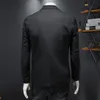 S-5XL spring and autumn new men's slim business casual suit Korean version anti-wrinkle non-iron 2023 plus size jacket pure c260I