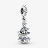 100% 925 Sterling Silver Elegant Princess Dangle Charms Fit Original European Charm Bracelet Fashion Women Wedding Engagement Jewe311l