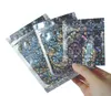 closable Star Holographic Ziplock Bags Small Makeup CosmeTic Laser Plastic Aluminum Foil Zip Lock Package Bags 100PCS9330196