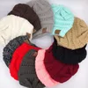 Usine en gros 14 couleurs automne et hiver CC chapeaux de laine tricotés sans chapeaux à bords pour hommes et femmes chapeaux chauds cadeaux de Noël ski