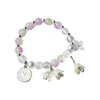 Braccialetti con ciondoli Carino popcorn perline braccialetto amicizia vetro per ragazze stella luna nuvola fiore accessori gioielli all'ingrosso