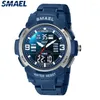 Zegarek do marki Smael Sports Watches Dual Time S Cyfrowa LED 1912 mężczyzn Waterproof Watch Męski Zegar Gifs