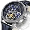 Relojes de pulsera Planet Tourbillon Reloj mecánico para hombres Relojes automáticos de acero inoxidable de lujo Hombre de negocios Casual impermeable Ma3135