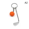 Sleutelhangers 1pc Creatieve Golfbal Hanger Sleutelhanger Mini Metalen Sleutelhanger Tas Decoratie Sportliefhebbers Club Verjaardag Oudere Geschenken