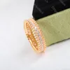 Anello di diamanti da donna di lusso Anello in oro di design Anelli di fidanzamento da donna di alta qualità Regalo di gioielli di Natale per coppie