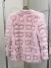 Womens Fur Faux Mink 3d Hairballs Coat Women Winter Turn Down Collar Imitation Bomber Jacket Fluffy Cardigan Lace Up Furry Tops 230928