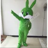 2024 Green Rabbit Mascot Costumes Halloween CARACHERACHARUTIT Outfit Suit Xmas Outdoor Party Outfit unisex Promotional Advertising Clothings