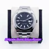 Säljer SBB Factory Top Watches Sapphire II 116300 41mm Smooth Bezel rostfritt stål Box Papers Black Dial Men's Watch Automa239y