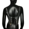 2023 Glitter Nightclub Backless Top Kobiety Sexy Metal Crystal Diamonds Cequined Night Club Party Zużycie uprawy 231005