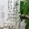 13.9-Inch Lake Blue Hookah-Style Glass Bong with Swiss Perc and 18mm Female Joint