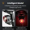 Bike Lights ANTUSI A8 Auto Brake Taillight Anti theft Alarm Lock Remote Smart Sense Bicycle Rear Light Wireless Bell Lamp Waterproof 231005