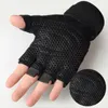 Cykelhandskar män Gym Viktlyftning Bodybuilding Training Fitness Fingerless Half Finger Non-Slip Wrist Support 231005