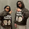 Planet trasiga hoodies män hoodie designer tröja y2k hooded 3d skum graffiti brev tröjor hip hop hajujuku grafiska hoody kvinnor 7935