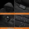 Men's Down Parkas Jackets Heated Jacket USB Intelligent Dual Control Switch 4-11 Zone Women's Warm Cotton with Removable Hood 231005