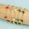 Charmarmband som säljer modeväxt Fem blad Petal Pendant Halsband Armband Design Kvinnesmycken Lucky Grass Jewe
