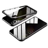 Adsorção magnética anti-espionagem privacidade casos de vidro temperado para iphone 15 pro max 11 12 13 14 xs max xr capas de telefone de proteção completa