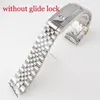 Watch Bands 20mm Oyster Jubilee Style Strap Watchband 904L Stainless Steel Bracelet Spare Parts Brushed Polished Glide Lock System265E